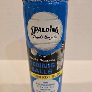 Vintage Spalding Pancho Gonzalez Tennis Balls Unopened Can 1970s